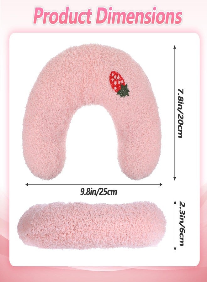 Hpmjz U-Shaped Pillow for Pets Cat Calming Pillows Indoor Pet Soft Fluffy Cat Dog Bed Anxiety Relief Half Donut Cuddler with Cute Embroidery Pattern Pet Neck Pillow for Cats Dogs Other Pets - Image 2